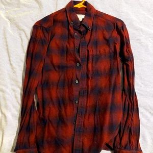 Club Monaco Flannel Red Shirt